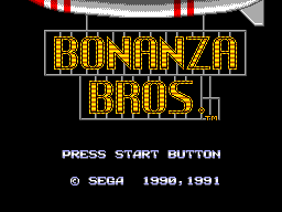 Bonanza Bros. Title Screen